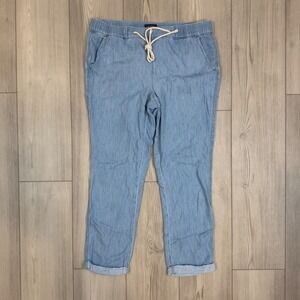 NYDJ Womens Light Stone Denim Joggers Elastic Drawstring Waist Size 8 BPWLS48145